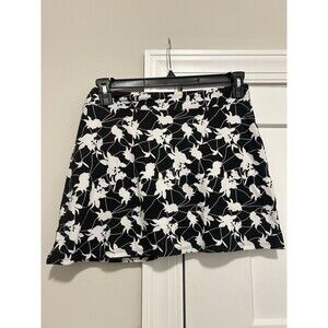 Tranquility by Colorado Clothing Skort Athletic Black White Floral Size Medium